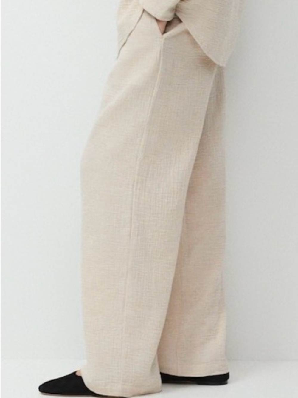 Aritzia Sail Pants in Undyed Ecru size L